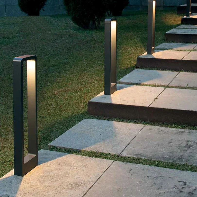 Bedbelysning til haven, LED på fod, IP68, vandtæt, 30-60 cm, sort aluminium, moderne gulvlampe