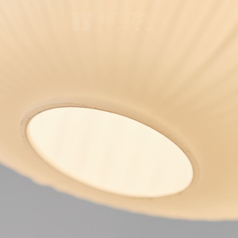 Pendel i opalglas, kuppelform, valnøddetræ, 25 cm, moderne klassisk design til spisestue, køkken, stue og café