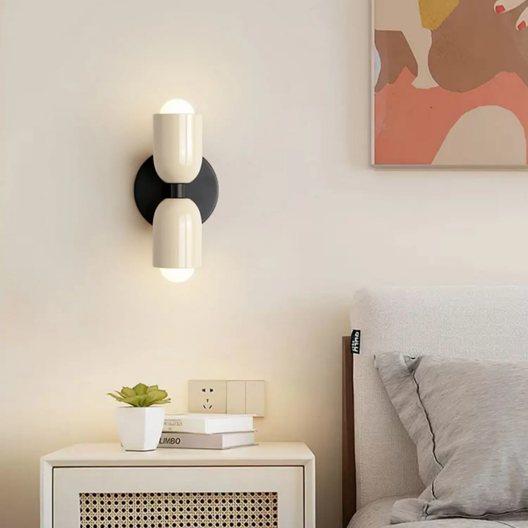 Moderne minimalistisk cylindervæglampe, varm hvid LED, 21 cm