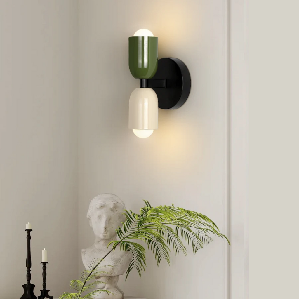 Moderne minimalistisk cylindervæglampe, varm hvid LED, 21 cm