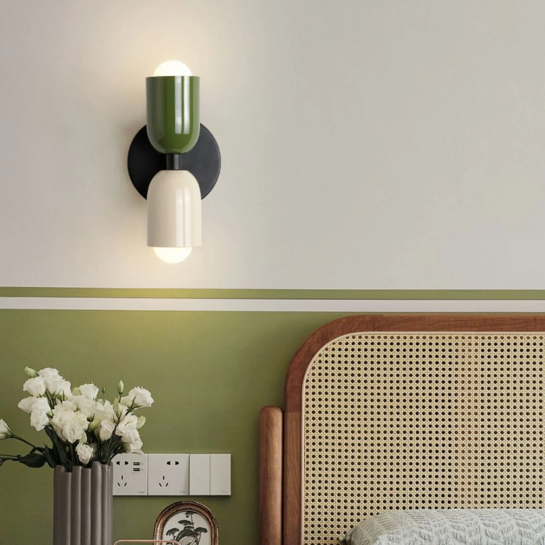 Moderne minimalistisk cylindervæglampe, varm hvid LED, 21 cm