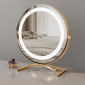 Makeupspejl med LED-lys, genopladeligt, 40 cm, 360° drejeligt, dæmpbart, 3 lysindstillinger