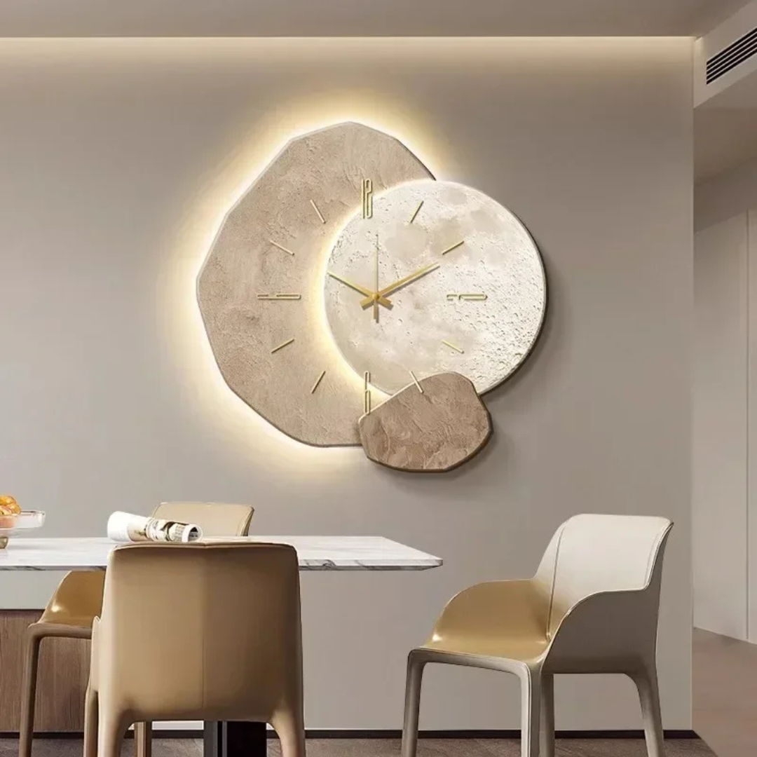 LED-vægur i naturtræ – moderne design med blødt stemningslys