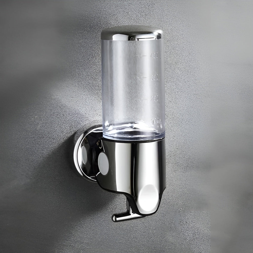 Vægmonteret sæbedispenser 500 ml i rustfrit stål og krom til badeværelse og køkken, enkelt, dobbelt eller tredobbelt