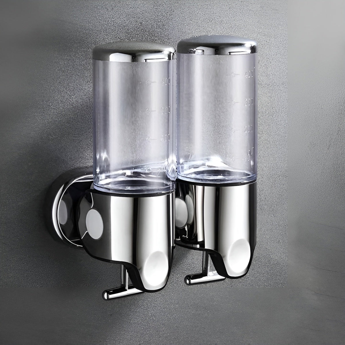 Vægmonteret sæbedispenser 500 ml i rustfrit stål og krom til badeværelse og køkken, enkelt, dobbelt eller tredobbelt