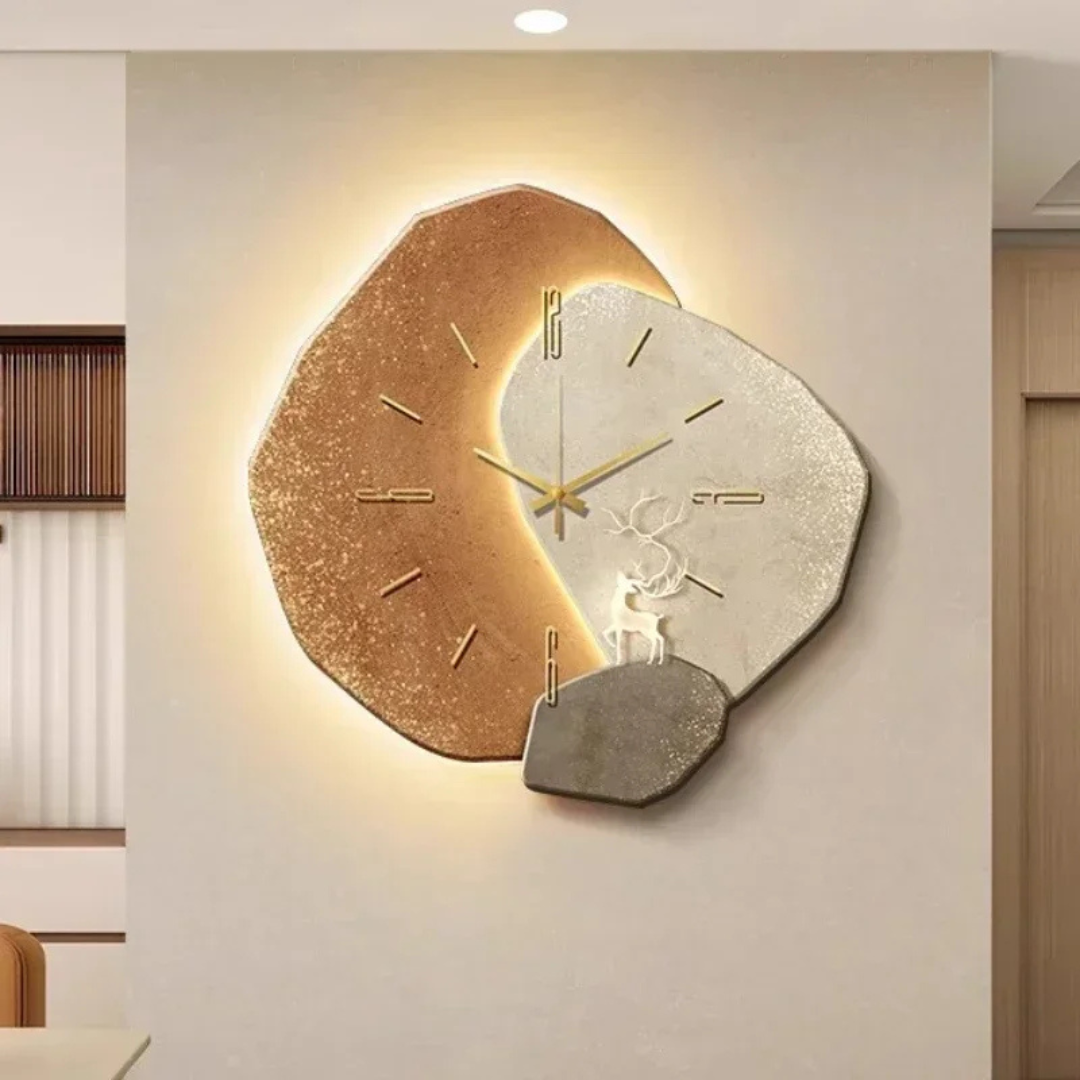LED-vægur i naturtræ – moderne design med blødt stemningslys
