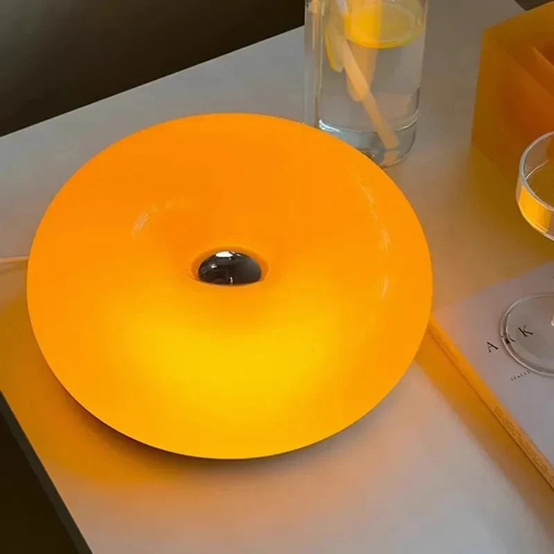 Dæmpbar LED-bordlampe med touch, varm hvid, rund, til soveværelse og stue, dekorativ, 5 W