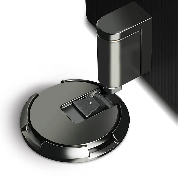 Butée de porte sol verrouillage par pression alliage de zinc mécanique design inox | Hjemvia