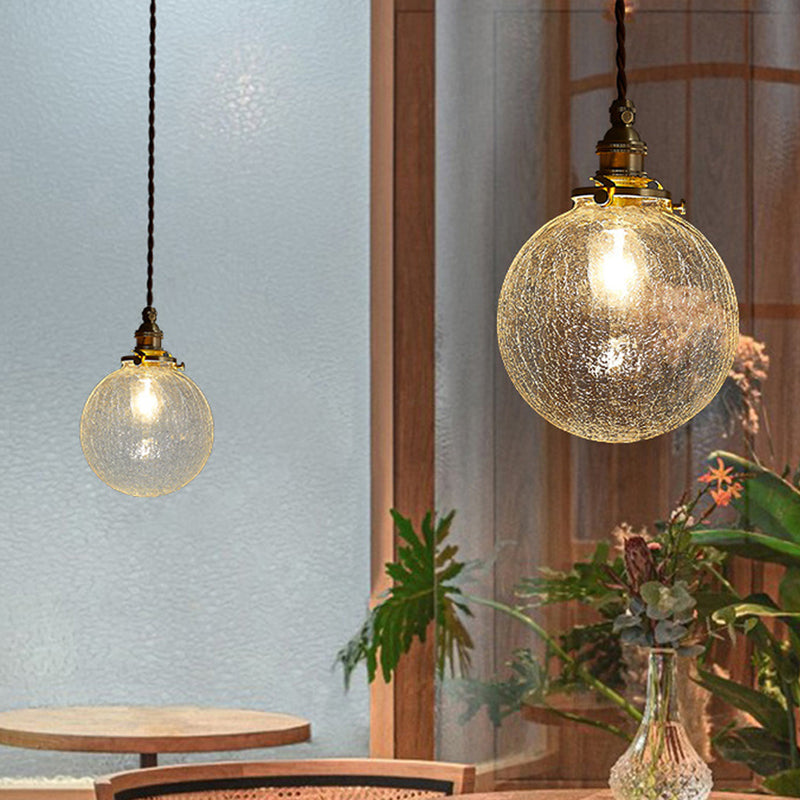 Pendel i transparent krystalglas, skandinavisk retro, E27, 15 cm, LED, til spisestue og stue, minimalistisk