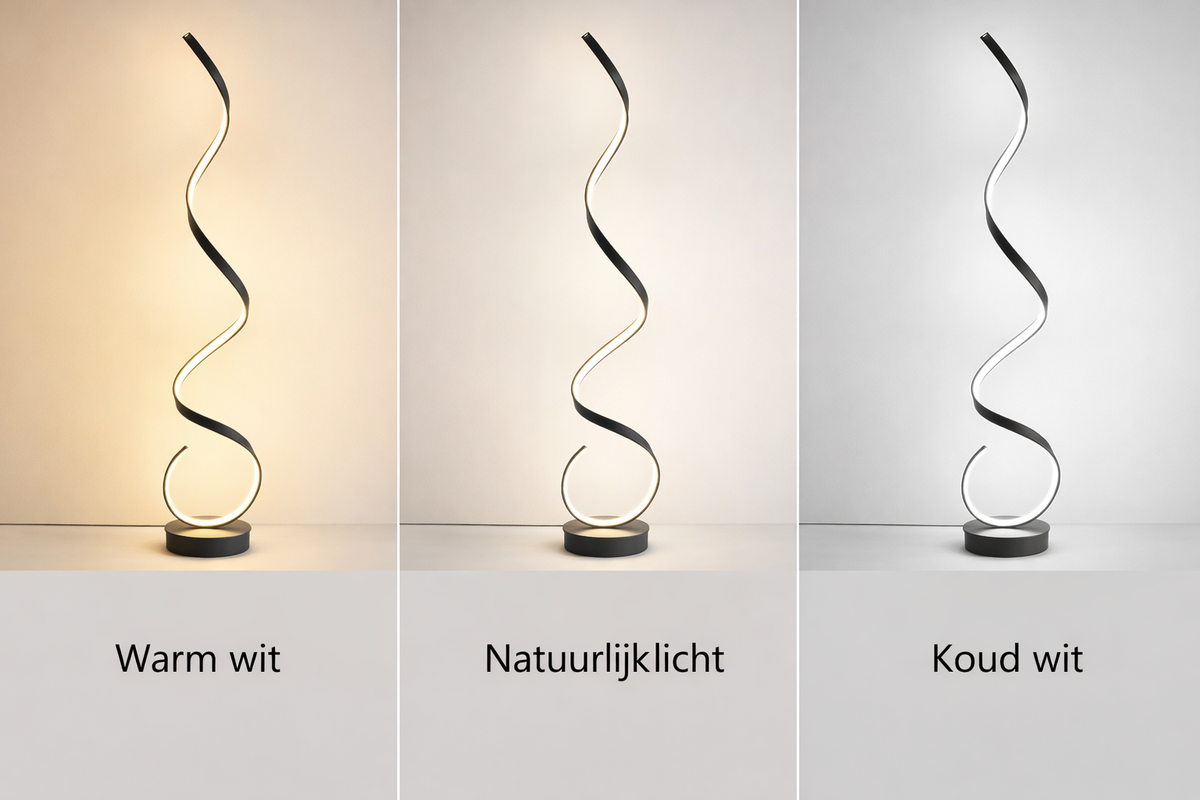 Hjemvia | Lampadaire LED minimaliste en spirale | Dimmable | Lampe sur pied design moderne
