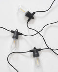 Udendørs solcellelyskæde, 8 meter, Edison LED, 12 pærer, vandtæt