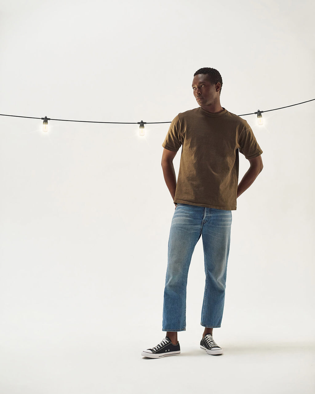 Udendørs solcellelyskæde, 8 meter, Edison LED, 12 pærer, vandtæt