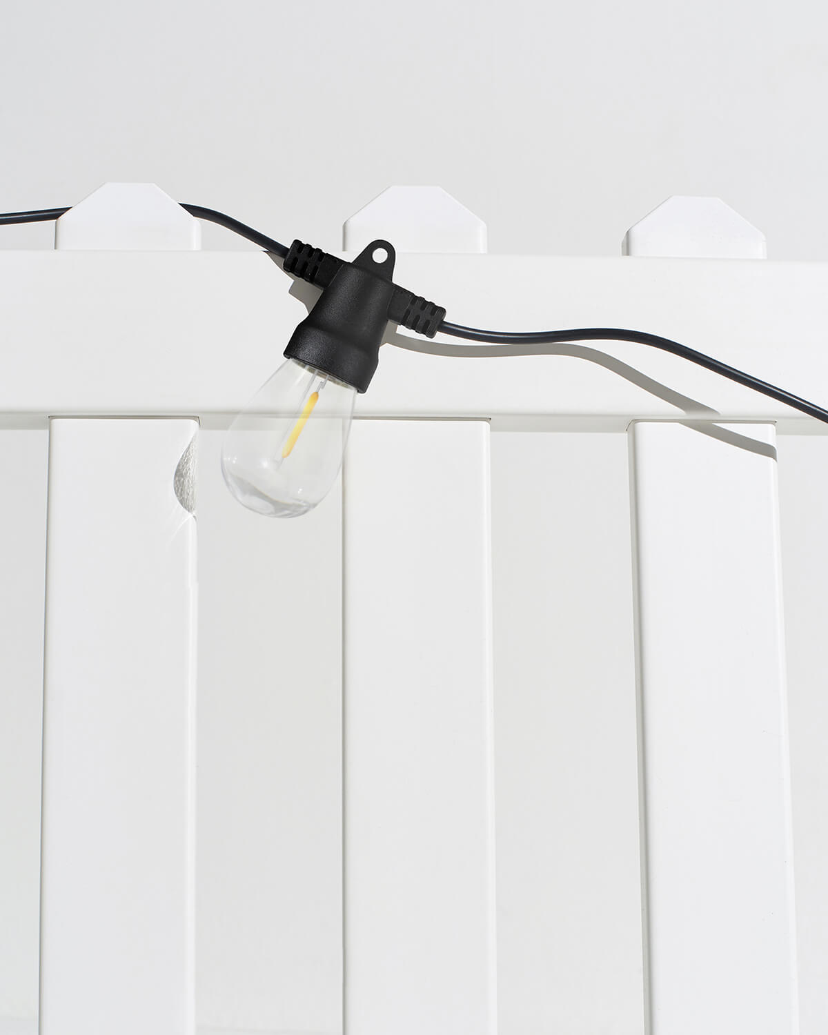 Udendørs solcellelyskæde, 8 meter, Edison LED, 12 pærer, vandtæt