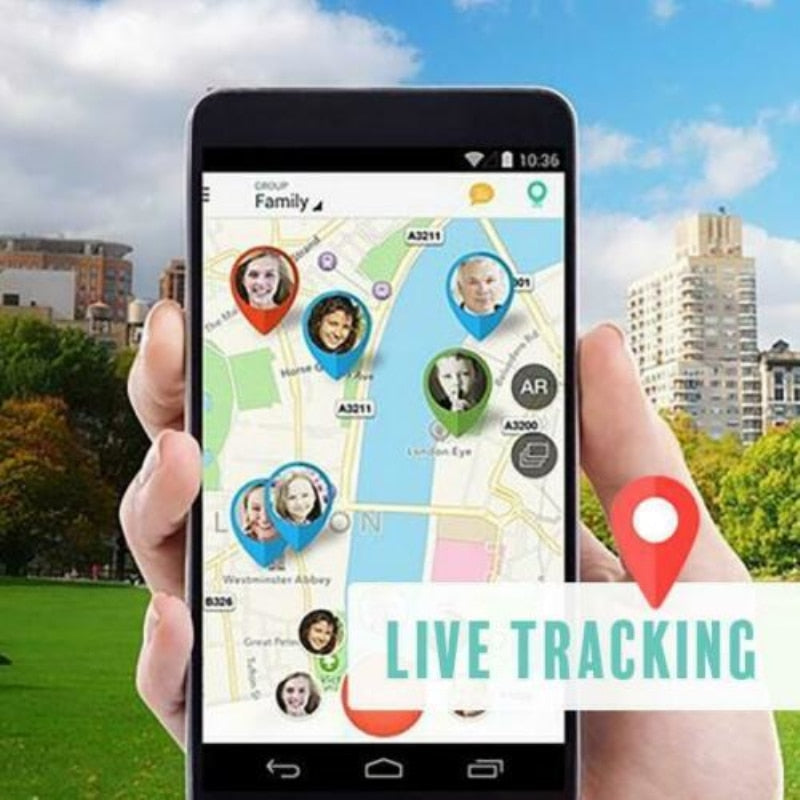 Mini GPS-tracker med SOS og zonealarm