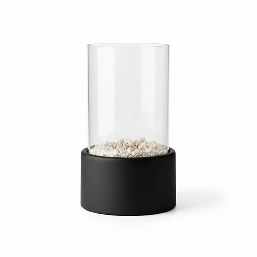 Bærbar bioethanolpejs i glas til bordet