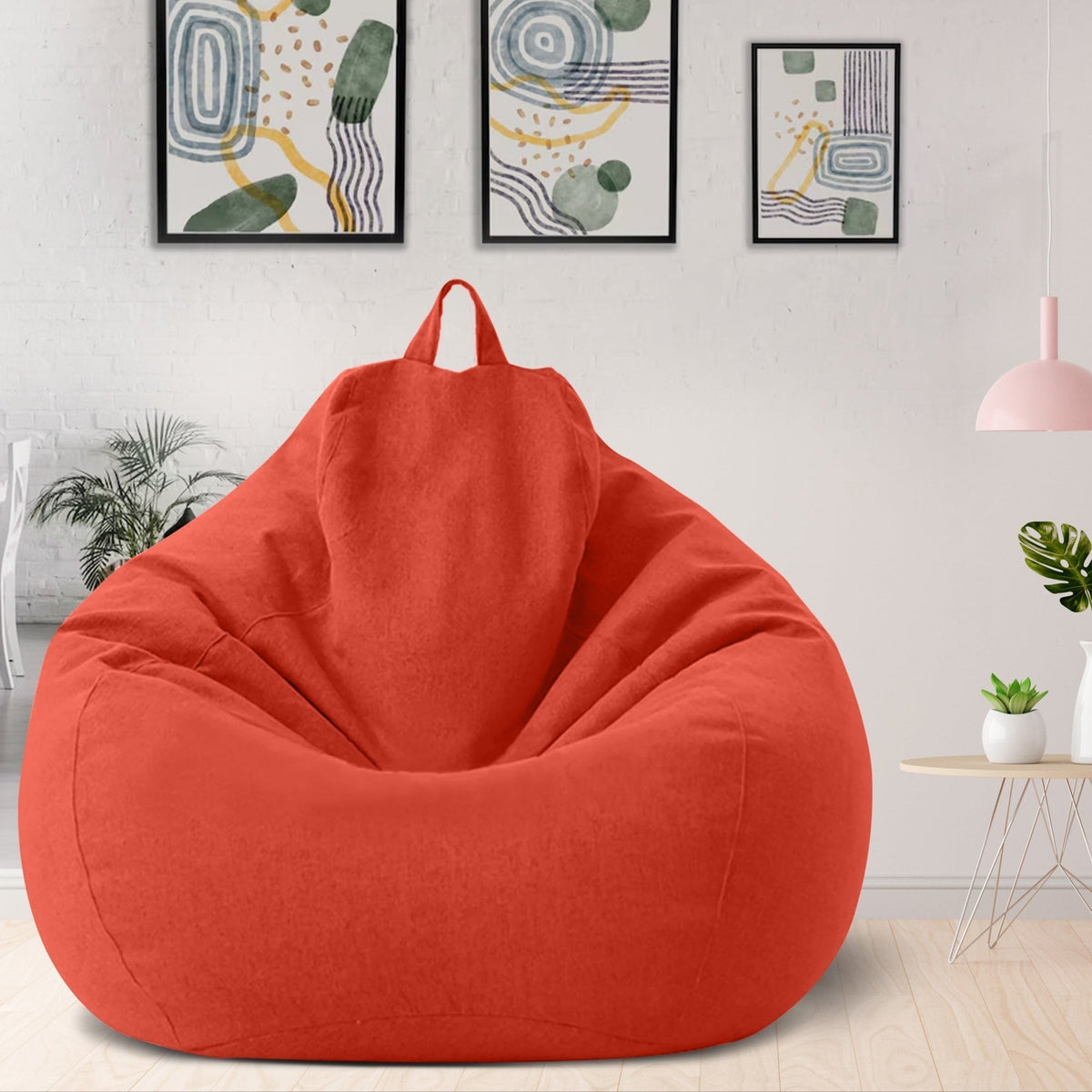 Sækkestolsbetræk i polyester med ergonomisk design, uden fyld, aftageligt og vaskbart, 80x90 og 100x120 cm