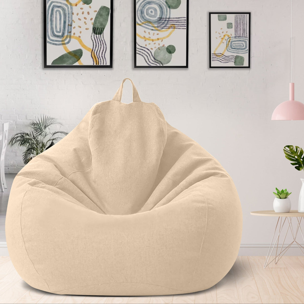 Sækkestolsbetræk i polyester med ergonomisk design, uden fyld, aftageligt og vaskbart, 80x90 og 100x120 cm
