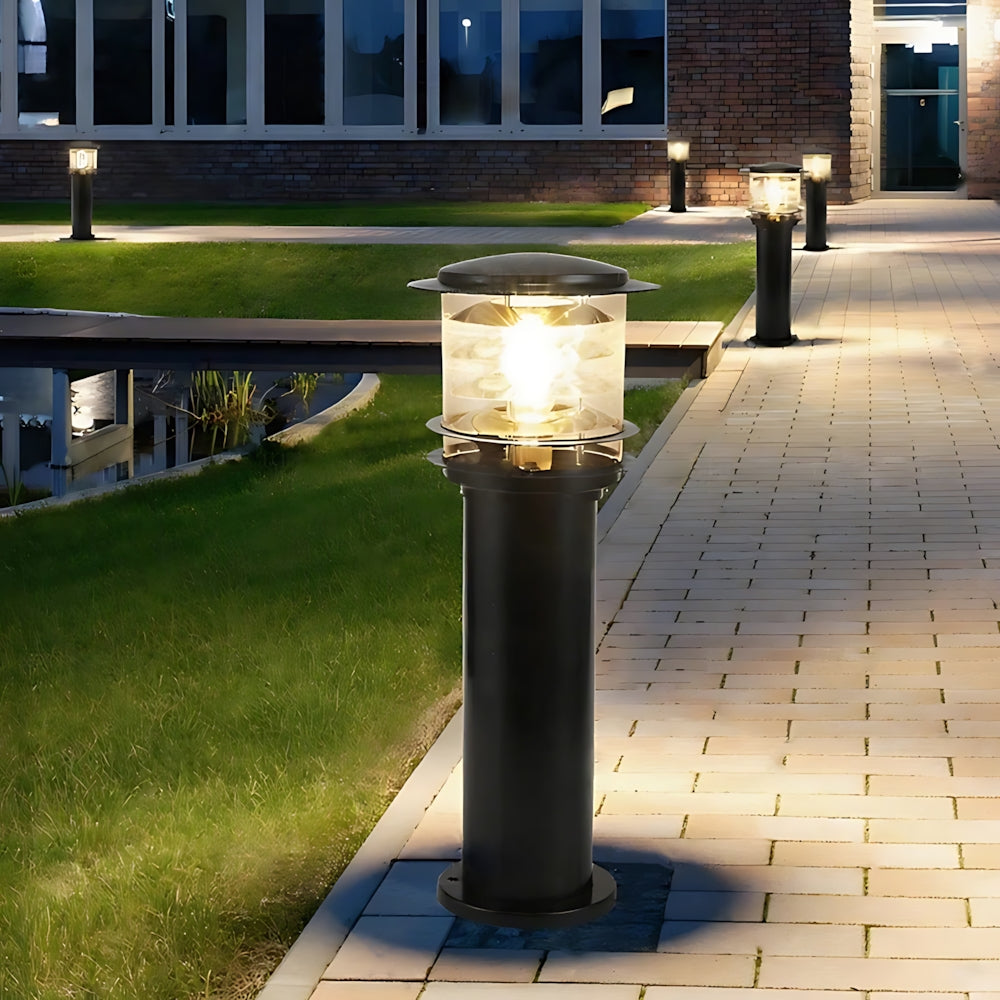 Udelampe i aluminium, havelampe på fod, stibelysning, IP65, til indkørsel, have og villa