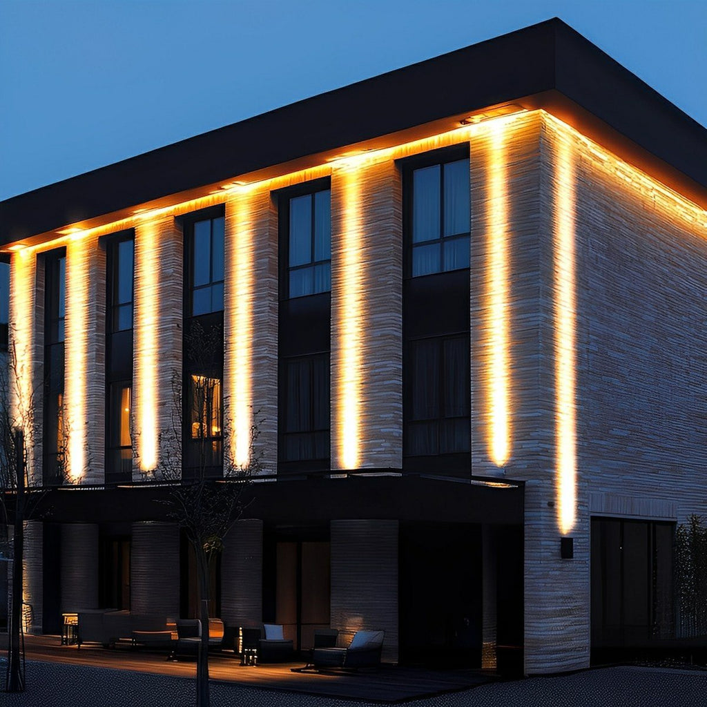 Udendørs LED-spot, varm hvid, IP67, aluminium, til facade og vandtæt vægbelysning, moderne design