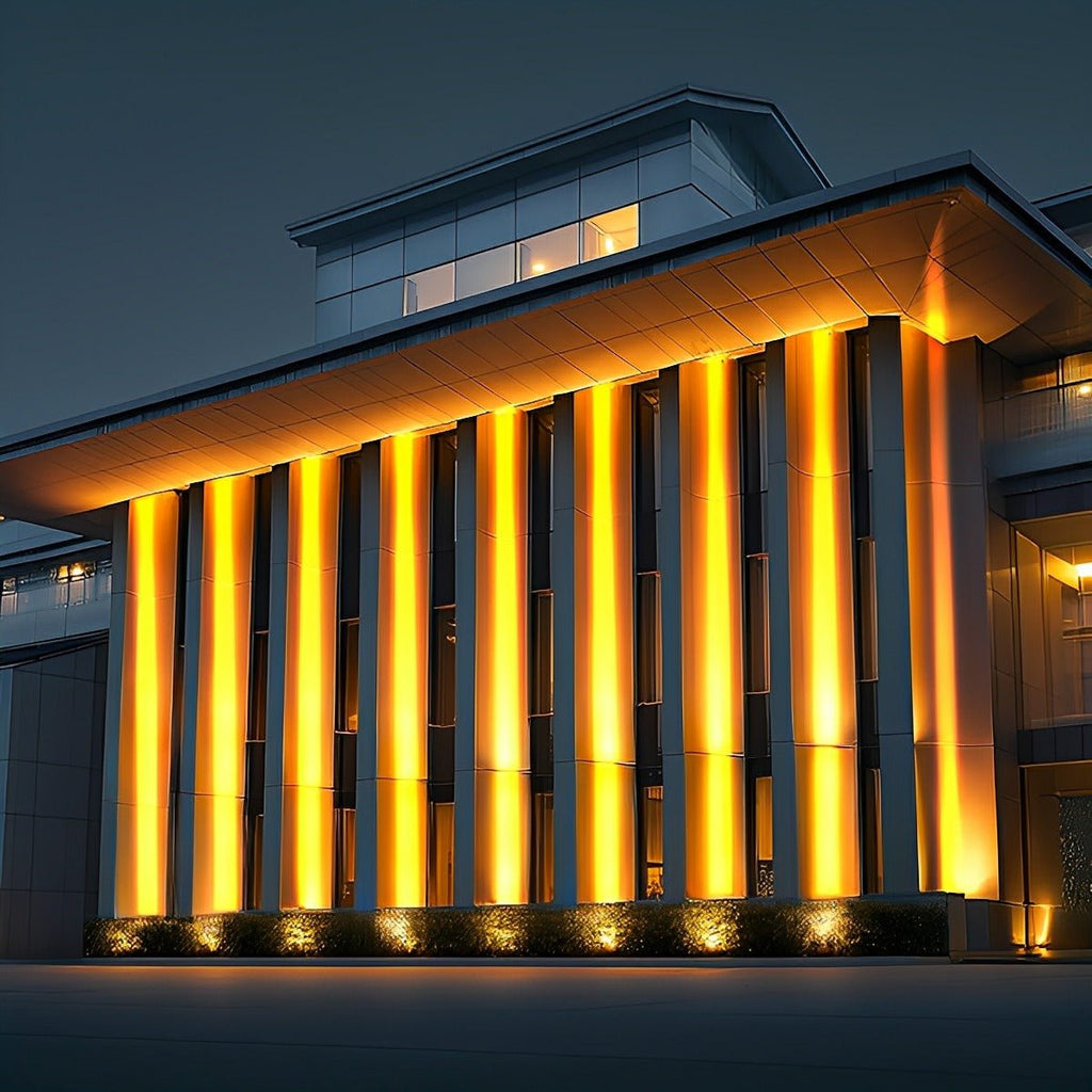 Udendørs LED-spot, varm hvid, IP67, aluminium, til facade og vandtæt vægbelysning, moderne design