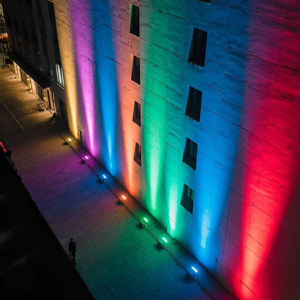 Udendørs LED-spot, varm hvid, IP67, aluminium, til facade og vandtæt vægbelysning, moderne design