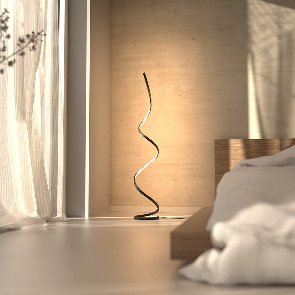Hjemvia | Lampadaire LED minimaliste en spirale | Dimmable | Lampe sur pied design moderne