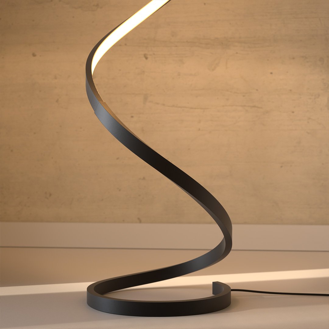 Hjemvia | Lampadaire LED minimaliste en spirale | Dimmable | Lampe sur pied design moderne