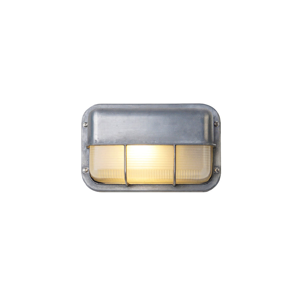 Vintage udelampe i messing med glasskærm