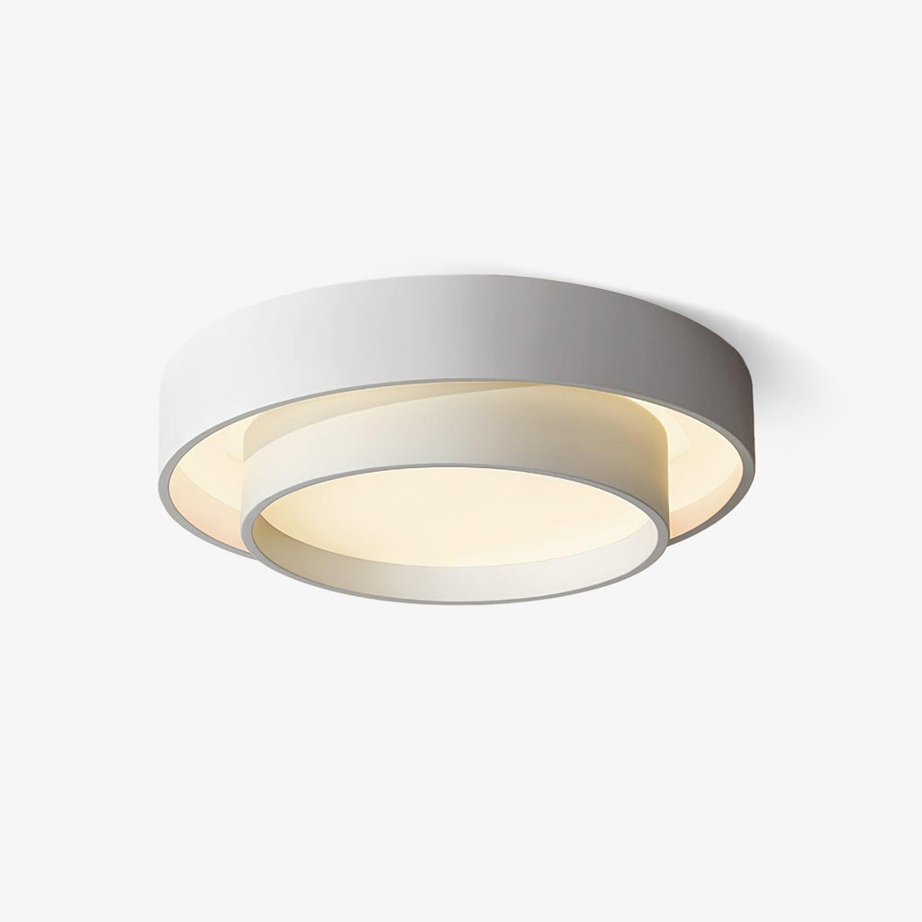 Cylindrisk loftlampe i jern og akryl, hvid, grå eller sort, til stue og soveværelse, LED 3000K 4000K 6000K, Ø 40