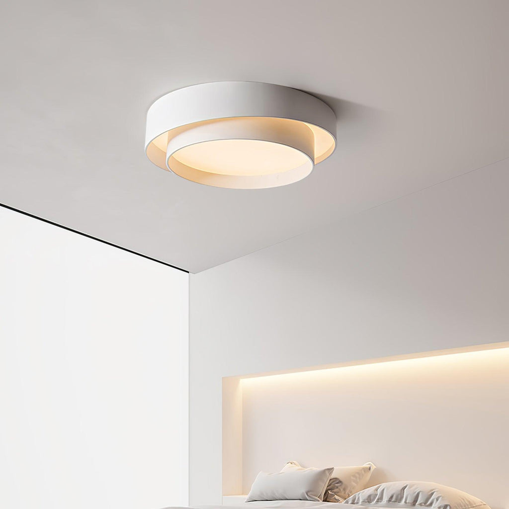 Cylindrisk loftlampe i jern og akryl, hvid, grå eller sort, til stue og soveværelse, LED 3000K 4000K 6000K, Ø 40