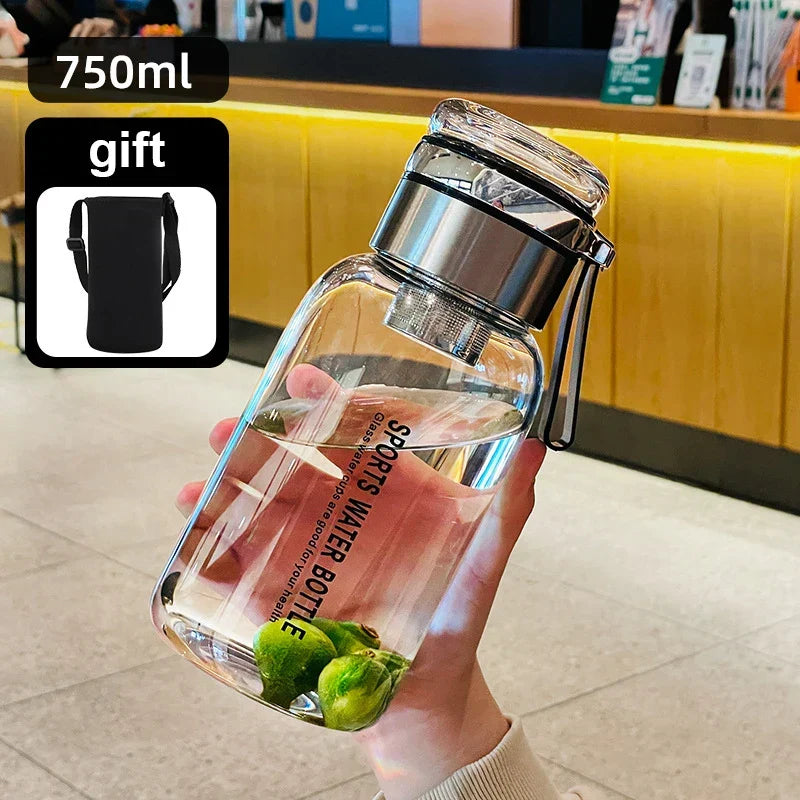 Stor transparent vandkaraffel 2 liter