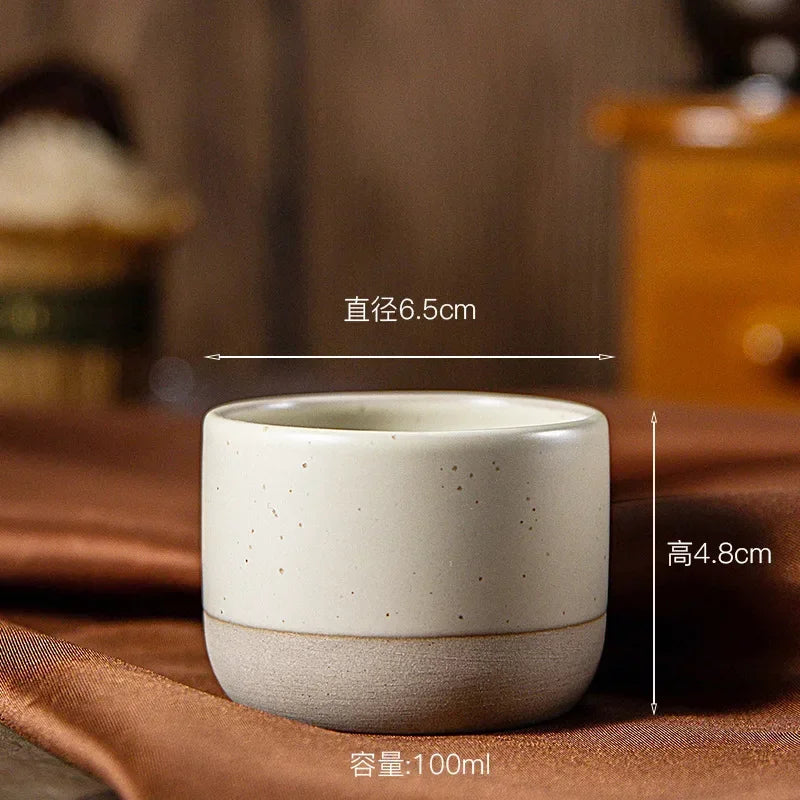 Japandi kaffekop i håndlavet keramik, espressokop, tekop i japansk stil, 100 ml 180 ml 230 ml, wabi-sabi stentøj