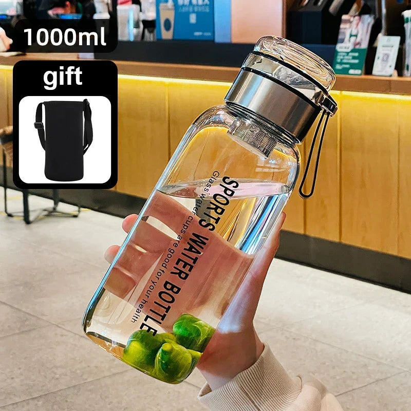 Stor transparent vandkaraffel 2 liter