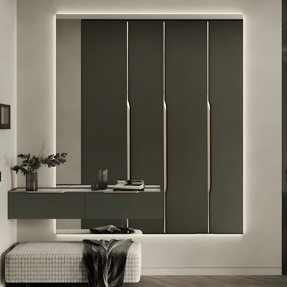 Poignée de meuble encastrée, profilé d’angle dissimulé en aluminium, 18 mm, 30–250 cm | Hjemvia
