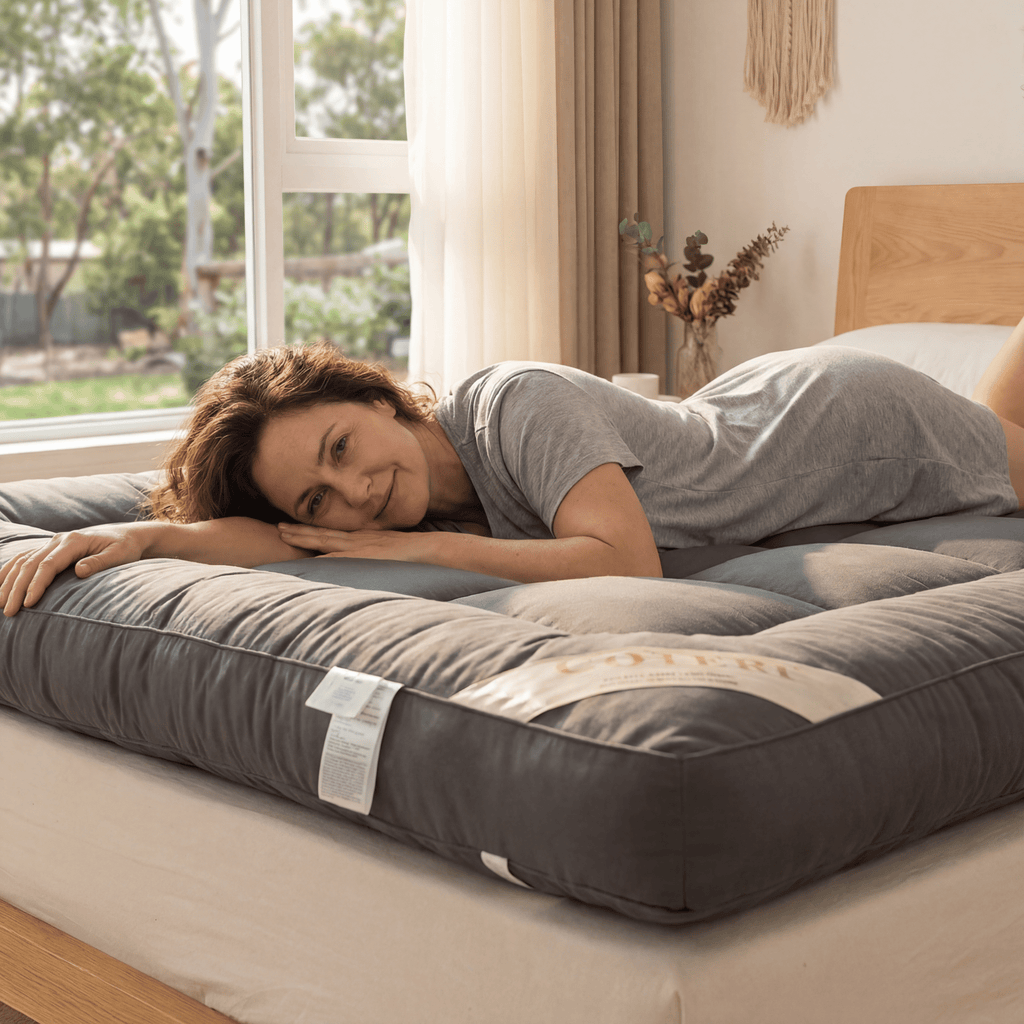 Surmatelas Bambou Charbon Hypoallergénique 1000GSM 5cm Épais Rafraîchissant Antibactérien Respirant | Hjemvia