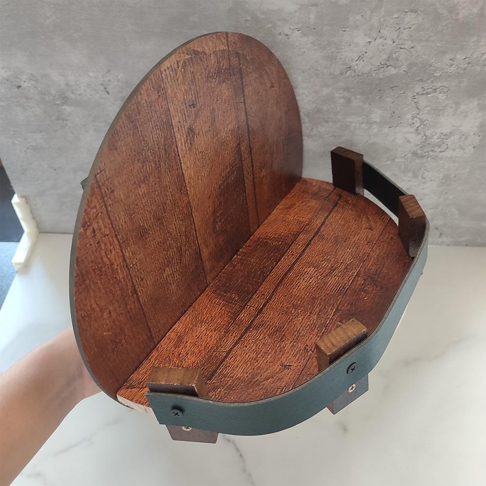 Væghylde i whiskyfad, genbrugt eg, 30x30x16 cm, rustik industriel stil, vægdekoration og opbevaring
