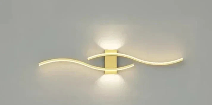 LED-væglampe i bølgeform, 60 x 15 cm