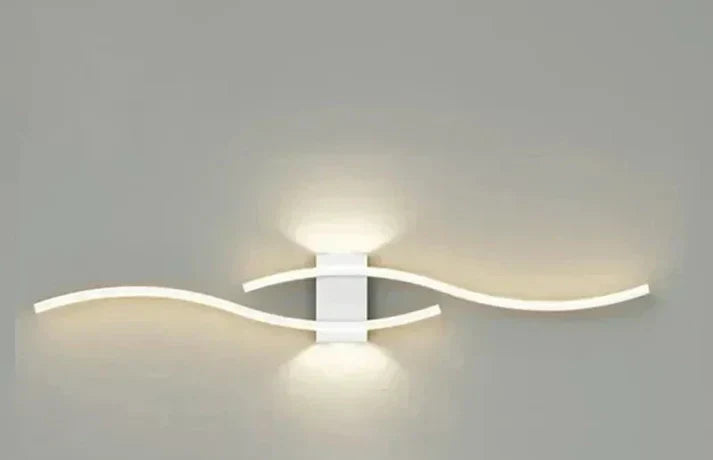 LED-væglampe i bølgeform, 60 x 15 cm