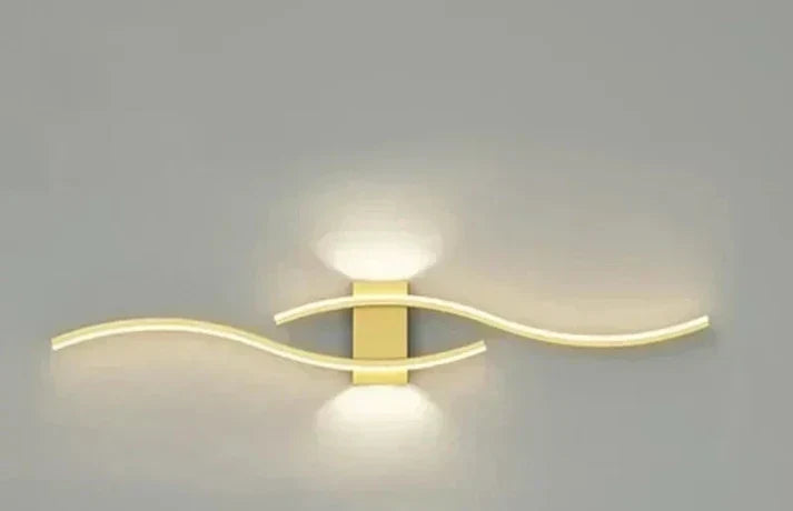 LED-væglampe i bølgeform, 60 x 15 cm