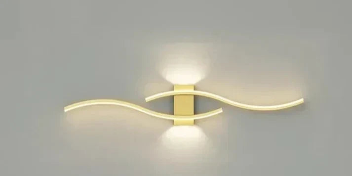 LED-væglampe i bølgeform, 60 x 15 cm