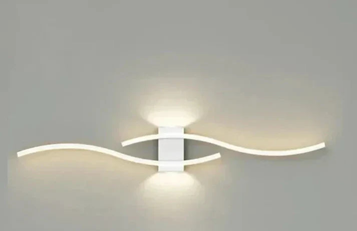 LED-væglampe i bølgeform, 60 x 15 cm