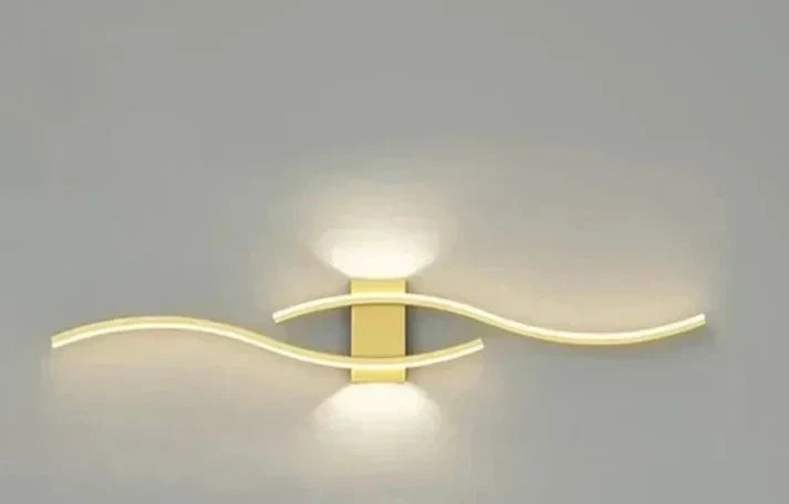 LED-væglampe i bølgeform, 60 x 15 cm