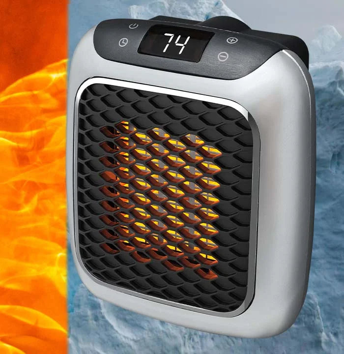Kompakt varmeblæser på 800 W med timer