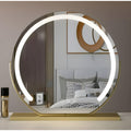 Rundt LED-makeupspejl med dæmpbart lys, 40-50-60 cm