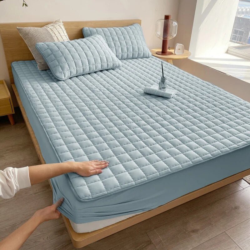 Housse de matelas premium en tissu respirant – Protège le matelas & améliore le confort de sommeil – Lavable & hygiéniqu