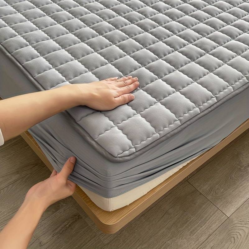 Housse de matelas premium en tissu respirant – Protège le matelas & améliore le confort de sommeil – Lavable & hygiéniqu