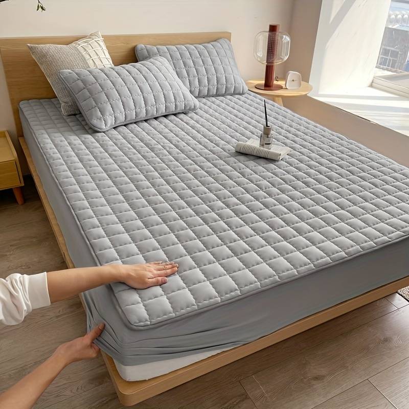 Housse de matelas premium en tissu respirant – Protège le matelas & améliore le confort de sommeil – Lavable & hygiéniqu