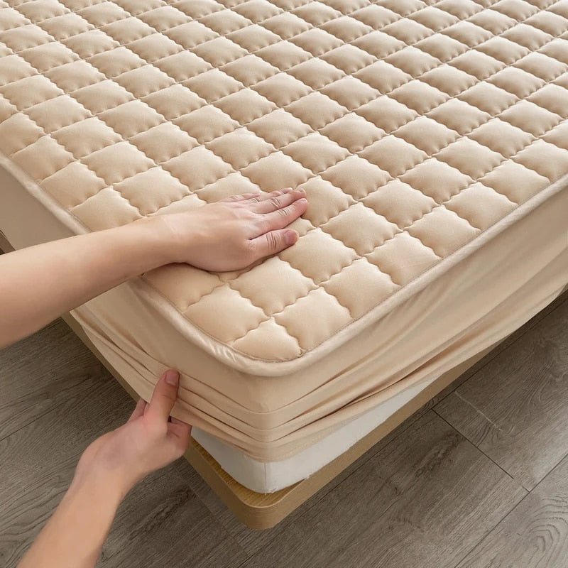 Housse de matelas premium en tissu respirant – Protège le matelas & améliore le confort de sommeil – Lavable & hygiéniqu