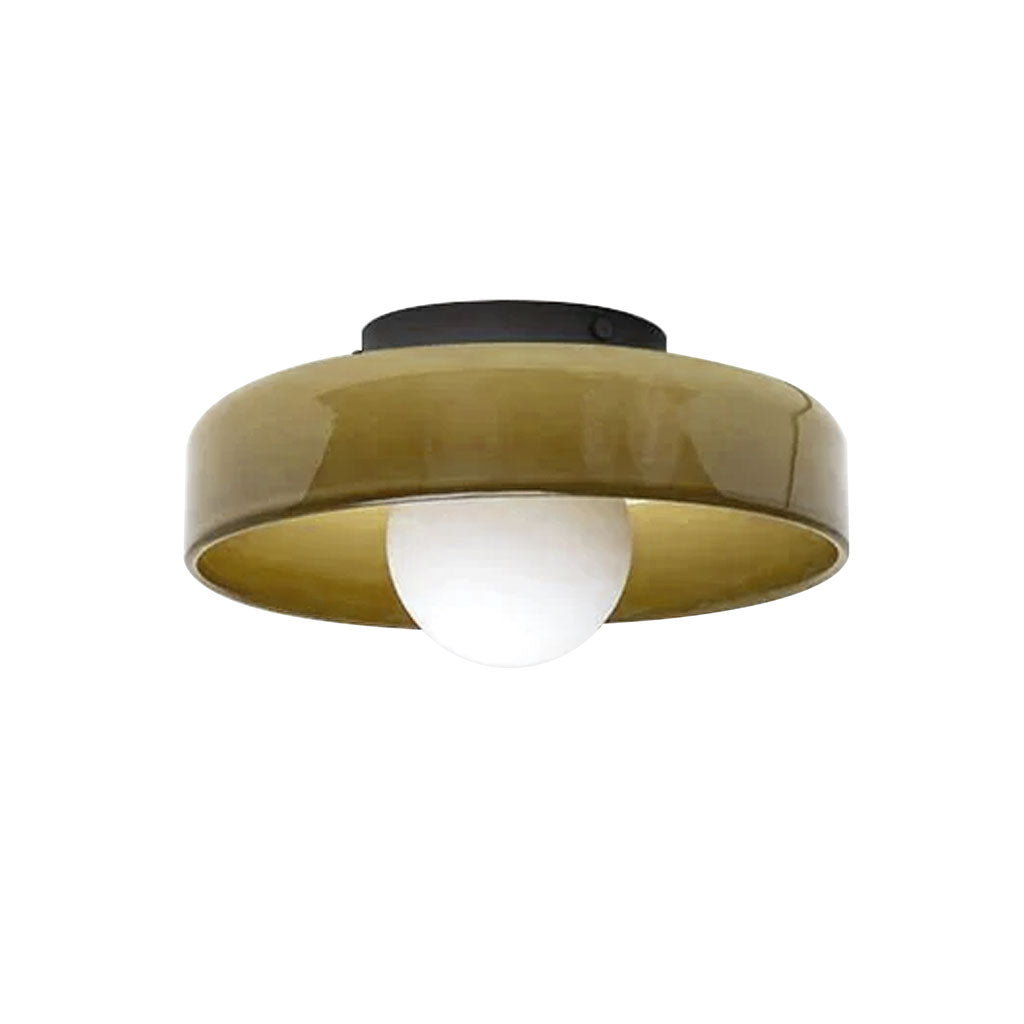 Loftlampe og væglampe i glas