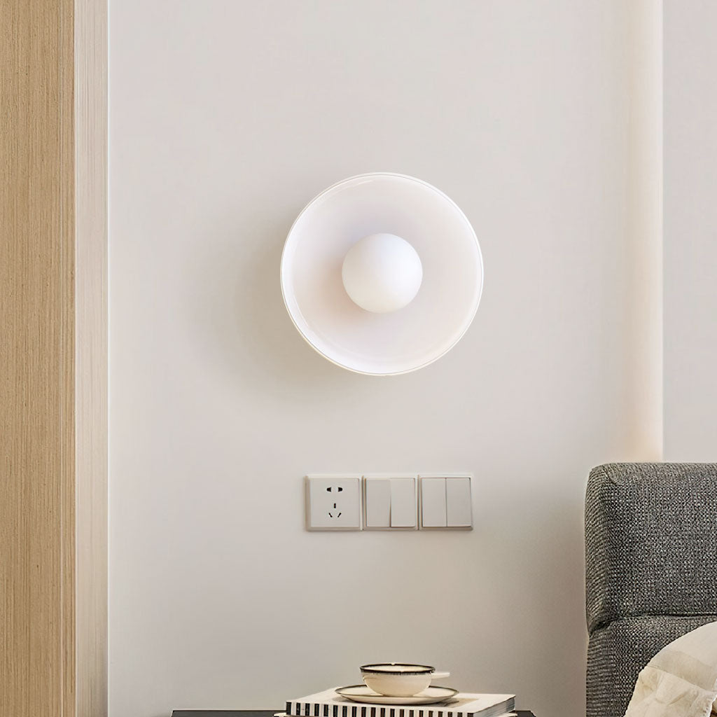 Loftlampe og væglampe i glas